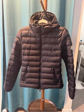 Moncler Women’s Black Hooded Quilted Puffer Jacket FINAL SALE!